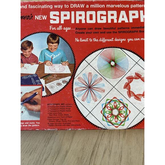 Vintage original 1967 Spirograph by Kenner #401 Original Box And Instructions - Picture 5 of 12